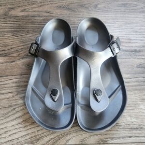 Birkenstock Womens Gizeh Essentials Eva Sandal Black Thong Slip On US 9 Size 40